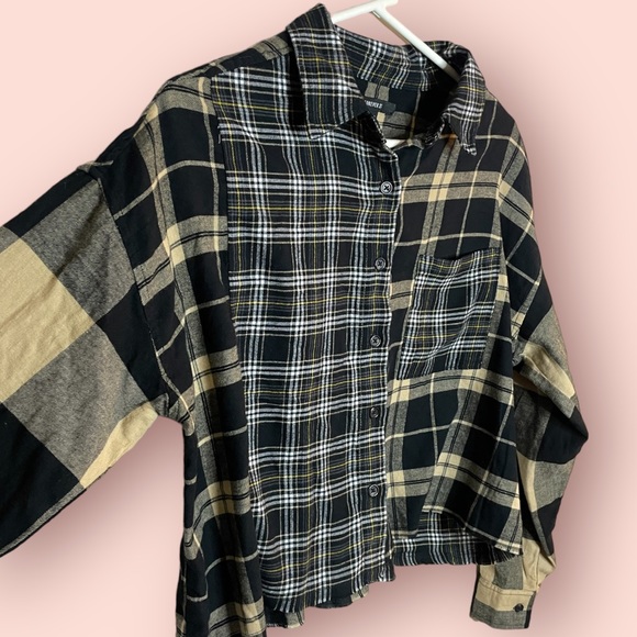 Forever 21 Reworked Plaid Top - Picture 3 of 8